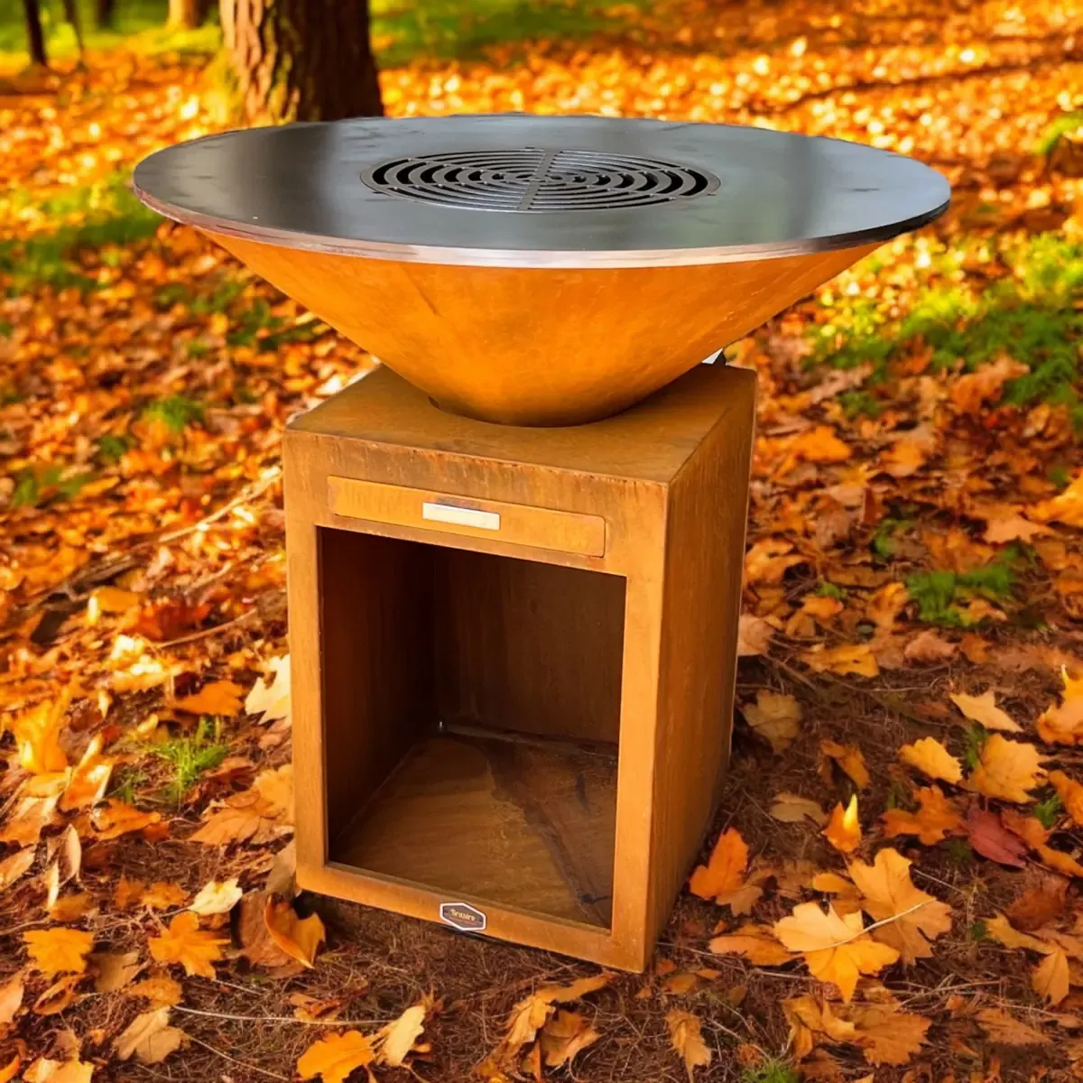 Brasero pour cuisson et ambiance chaleureuse extérieure