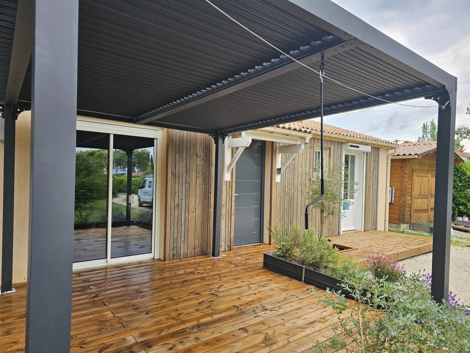 Pergola bois pour terrasse extérieure